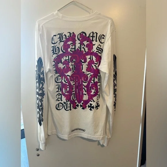 Chrome Hearts | Shirts | Chrome Hearts Whitepink Eye Chart Dagger